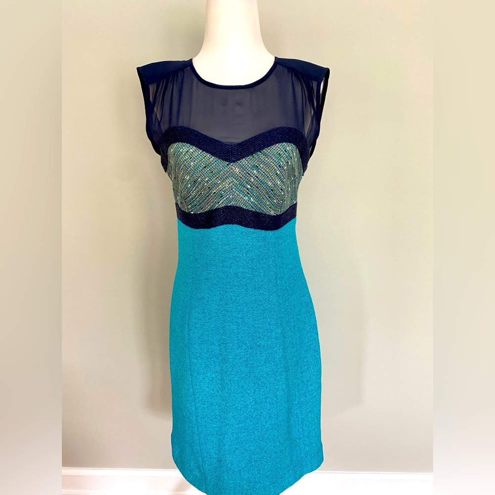 ETCETERA SL Crew Neck Knee-Length Sheath Dress